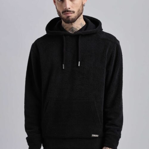 Raven Sherpa Oversized Hoodie