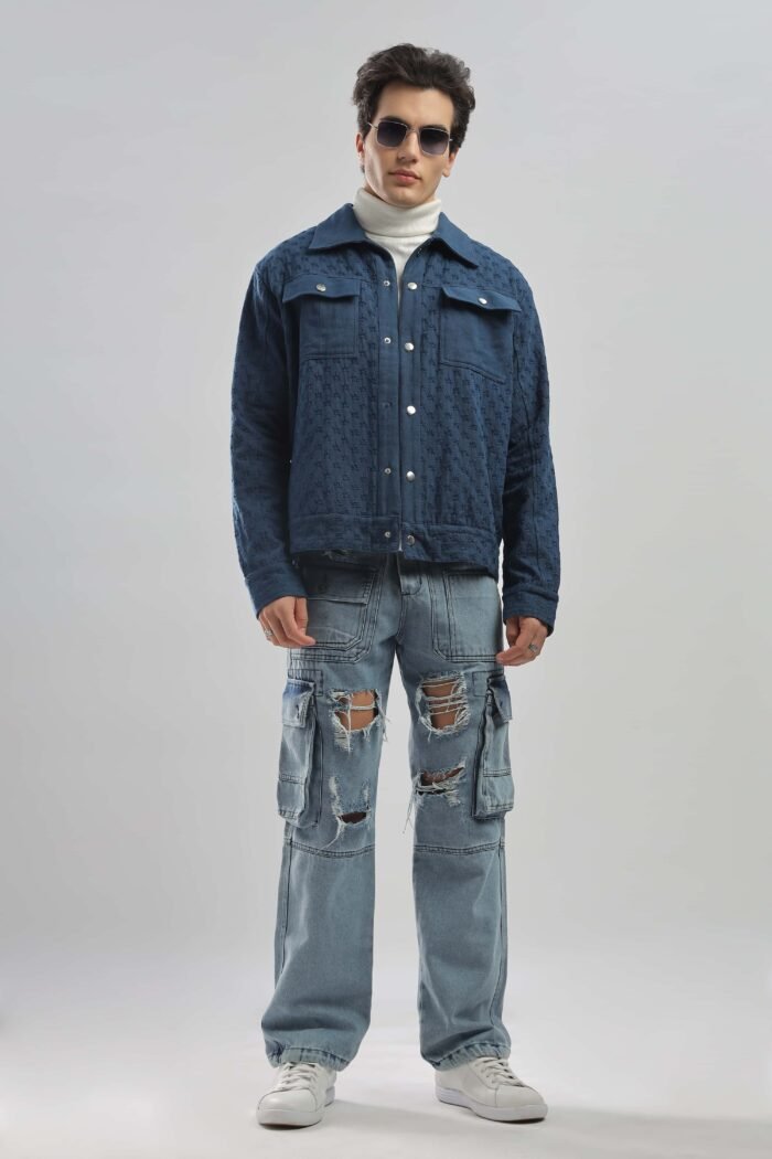 Indigo Stitch Jacket - Image 7