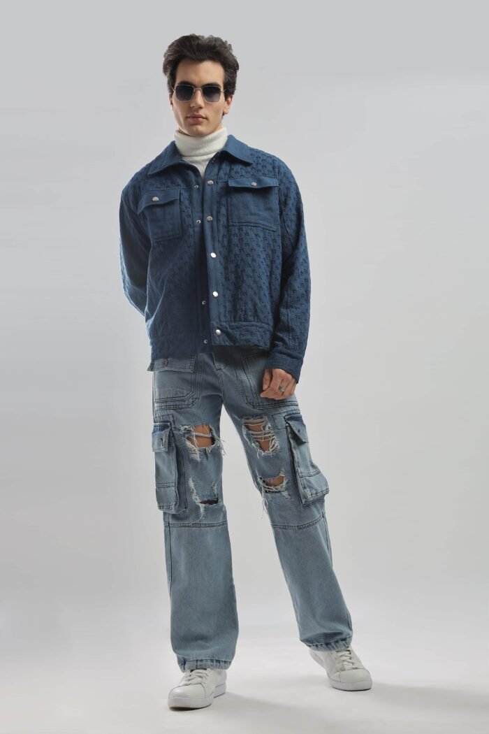 Indigo Stitch Jacket - Image 9