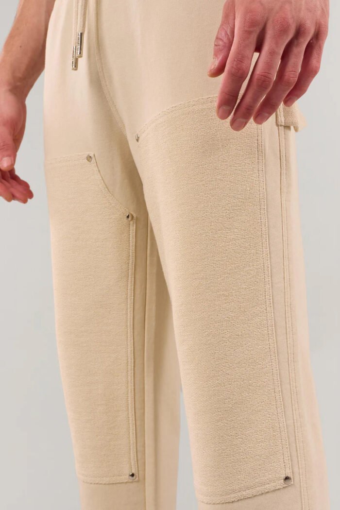 Beige Stud Straight Fit Joggers - Image 6