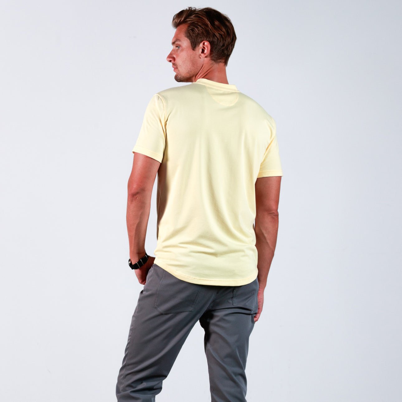 Everyday Henley Short Sleeve in Buttercream - Image 4