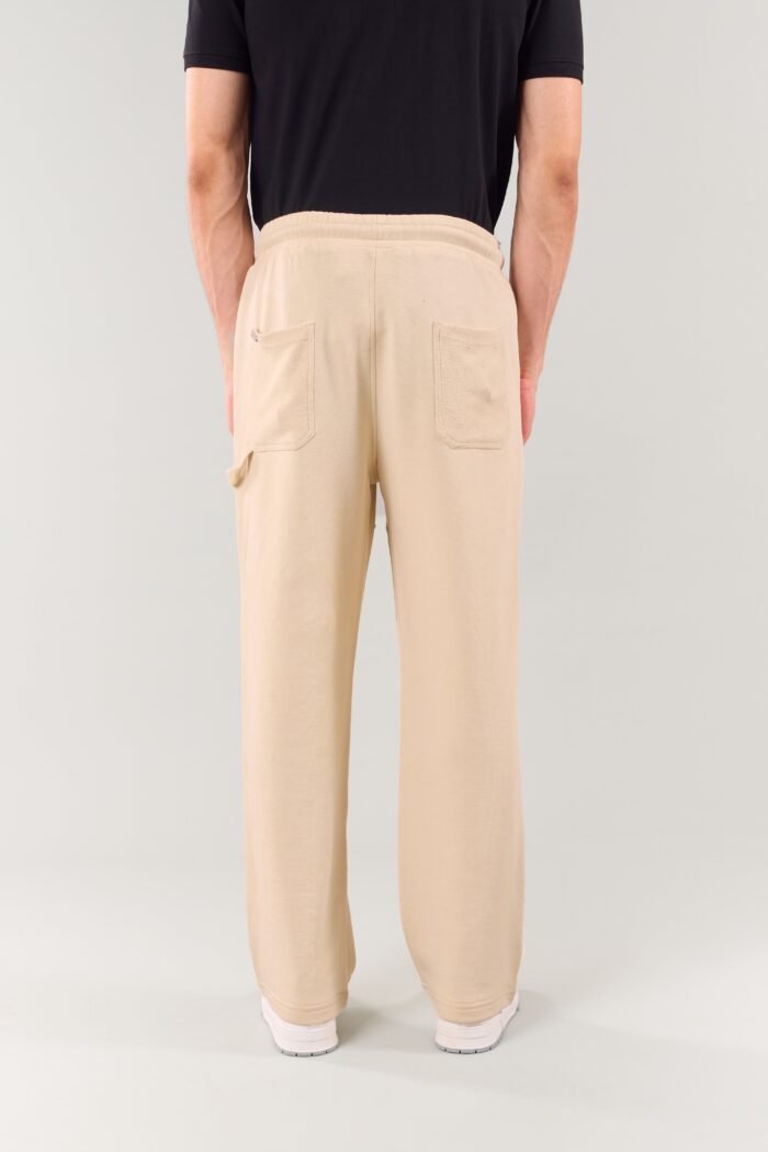 Beige Stud Straight Fit Joggers - Image 3